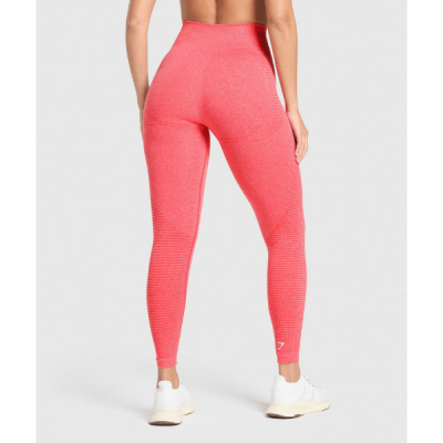 ⁦Gym Shark Vital Seamless 2.0 Leggings Coral Red Marl⁩ – תמונה ⁦3⁩