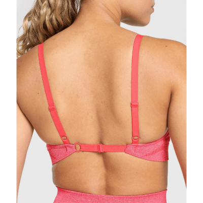 ⁦Gym Shark Vital Seamless Sports Bra Coral Red Marl⁩ – תמונה ⁦4⁩
