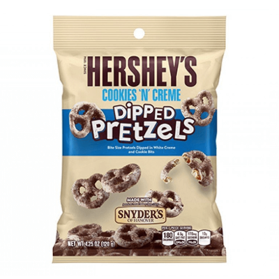 Hershey's Cookies N Creme Dipped Pretzels 120g bag – תמונה 1