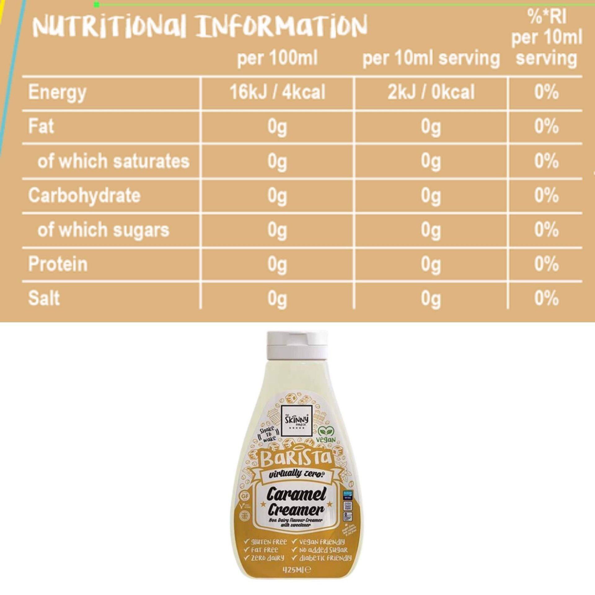 The Skinny Food Co Barista Sugar Free NonDairy Creamer 425ml