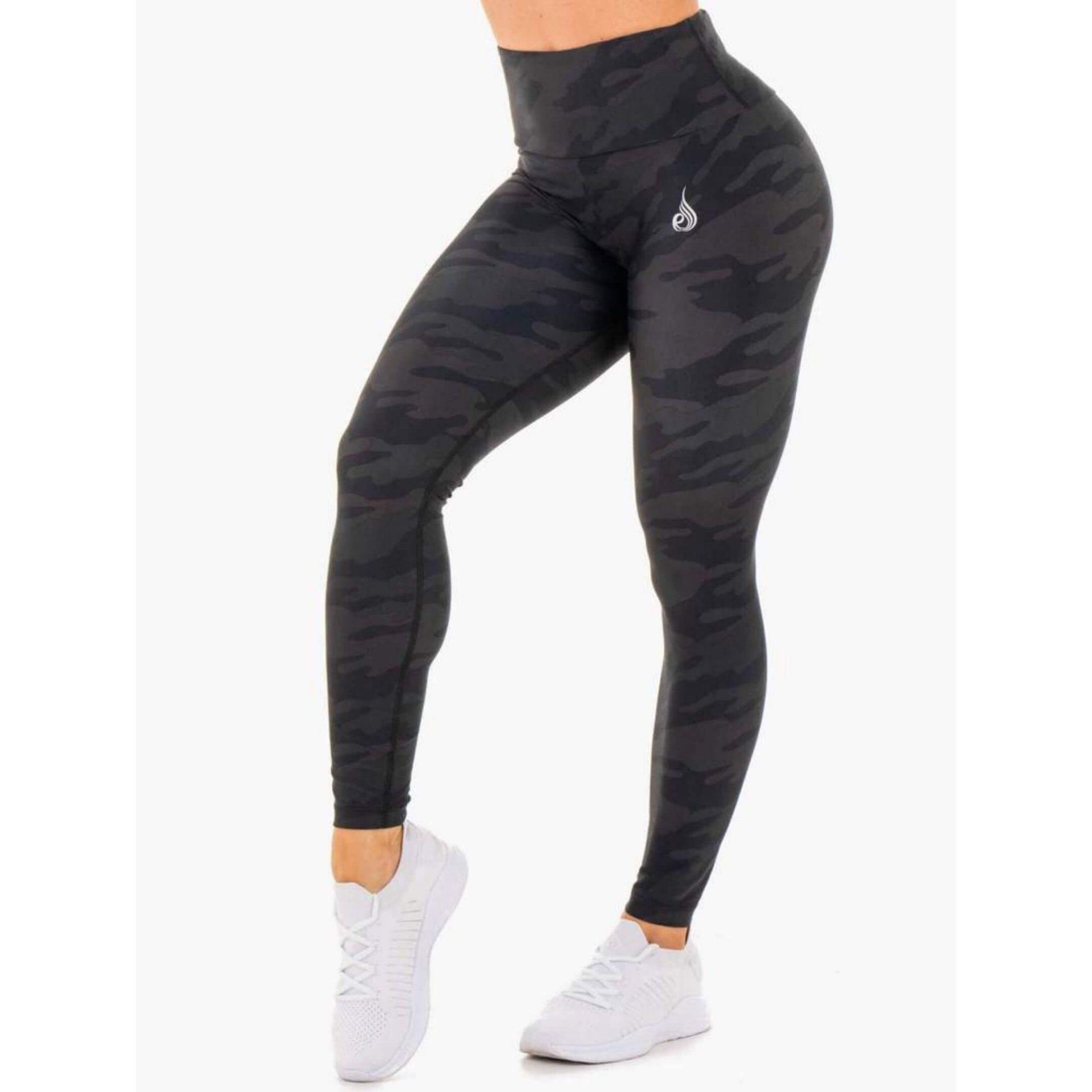 Ryderwear Camo Seamless High Waisted Leggings Black