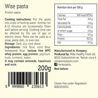 Wise Pasta Sport Collection High Protein 200g – תמונה 2