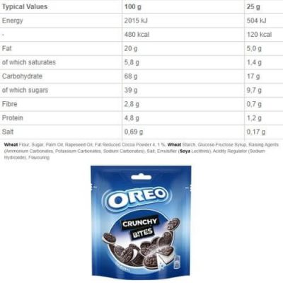 Oreo Crunchy Bites Original Biscuits 110G – תמונה 2