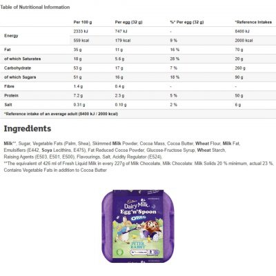 Cadbury Dairy Milk Egg 'n' Spoon with Oreo – תמונה 2