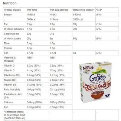 Nestle Go Free Coco Rice Cereal 295G – תמונה 2