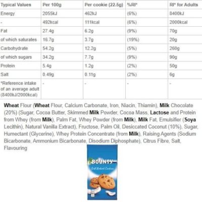 Bounty Soft Baked Cookies 180g – תמונה 2