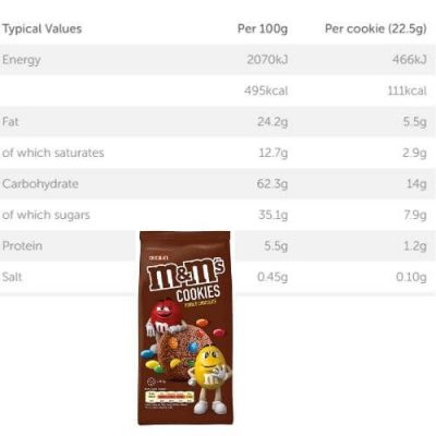 M&M's Double Chocolate Cookies 180g – תמונה 2
