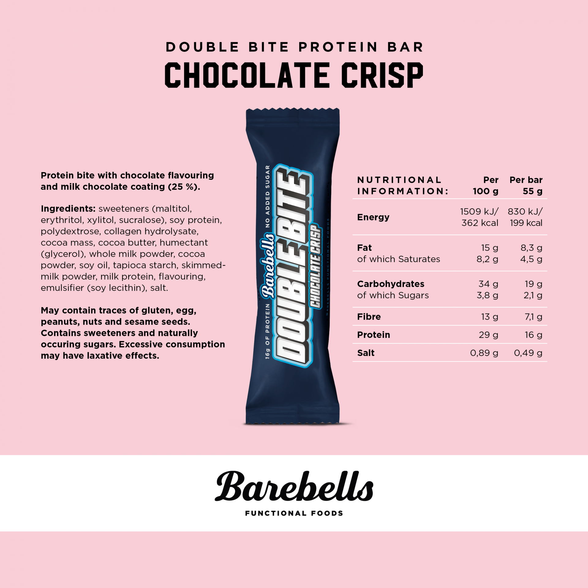 Barebells Bars Double Bite 12x55g