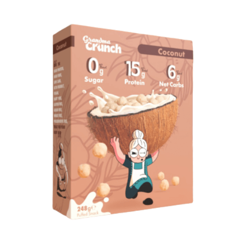 Grandma Crunch High Protein Cereal 248g דגני בוקר עשירים בחלבון
