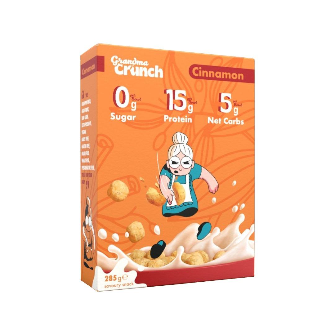 Grandma Crunch High Protein Cereal 285g דגני בוקר עשירים בחלבון