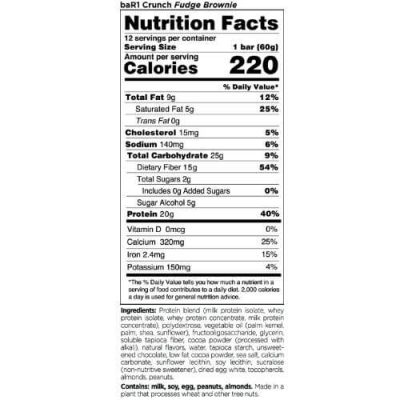 RULE 1 baR1 Crunch Bars 12X60g – תמונה 3