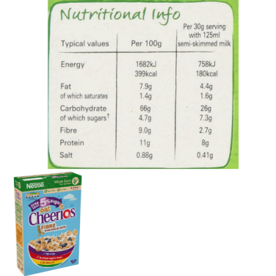 ⁦Nestle Oat Cheerios Low Sugar 325g⁩ – תמונה ⁦3⁩