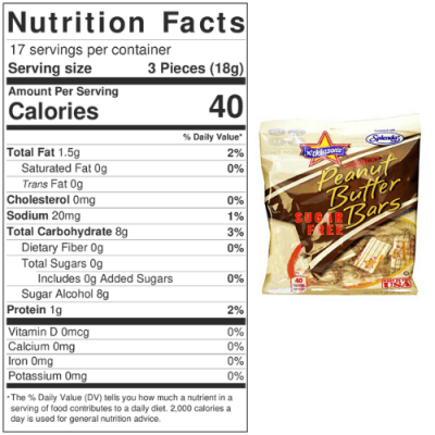 ⁦Atkinson Sugar Free Peanut Butter Bars 106g⁩ – תמונה ⁦2⁩