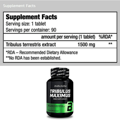⁦BioTechUSA Tribulus Maximus 90 tablets⁩ – תמונה ⁦2⁩