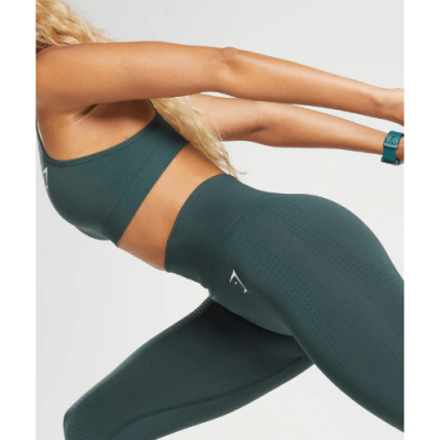 ⁦Gym Shark Vital Seamless 2.0 Leggings Woodland Green Marl⁩ – תמונה ⁦4⁩