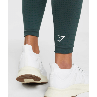 ⁦Gym Shark Vital Seamless 2.0 Leggings Woodland Green Marl⁩ – תמונה ⁦3⁩