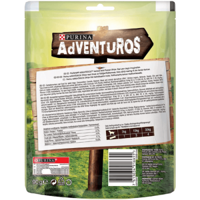 Adventuros Mini Strips Dog Treats Venison Flavour 90g – תמונה 2