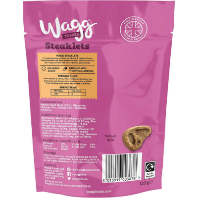 Wagg Steaklet dog treats 125g – תמונה 2