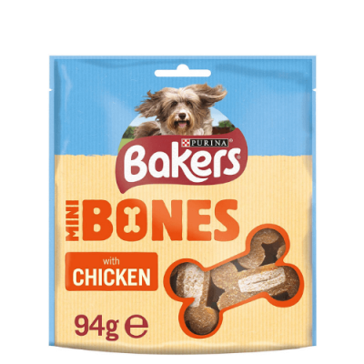 Bakers Mini Bones Chicken Dog Treats 94g – תמונה 1