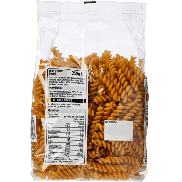 Morrisons High Protein Fusilli Pasta 250g