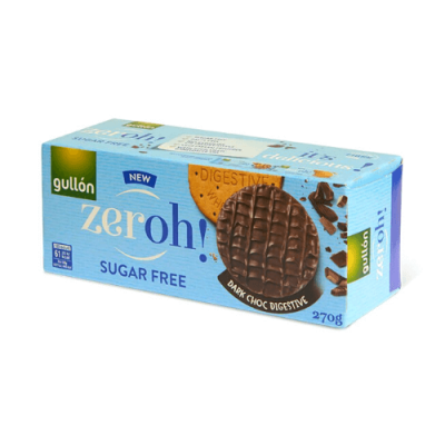 Gullón Zeroh! Sugar Free Dark Chocolate Digestives 270g – תמונה 1