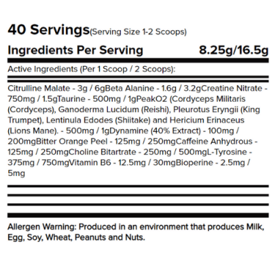 Warrior Rage Savage Pre-Workout 330g – תמונה 3