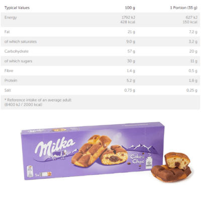 Milka Choc Chip Cake 175g – תמונה 2