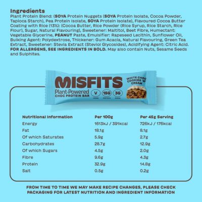 Misfits Vegan Protein Bar 12x45g – תמונה 5