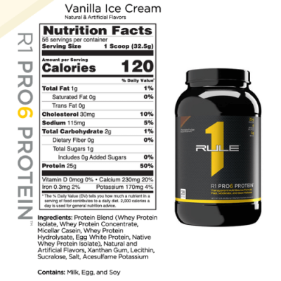 Rule One R1 Pro6 Protein 910g – תמונה 2
