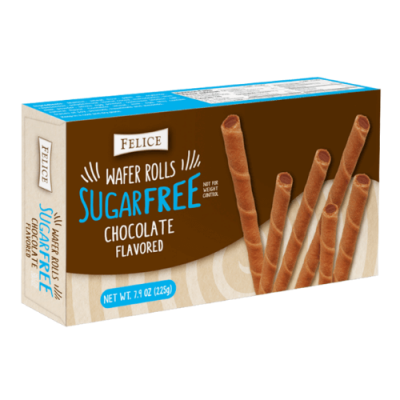 Felice Wafer Rolls Sugar Free Chocolate 225g – תמונה 1