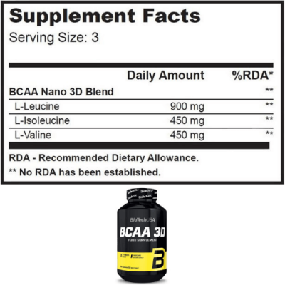 BioTechUSA BCAA 3D 90 caps – תמונה 2
