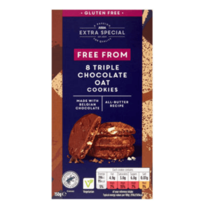 Gluten Free 8 Belgian Triple Chocolate Cookies 150g (asda) – תמונה 1