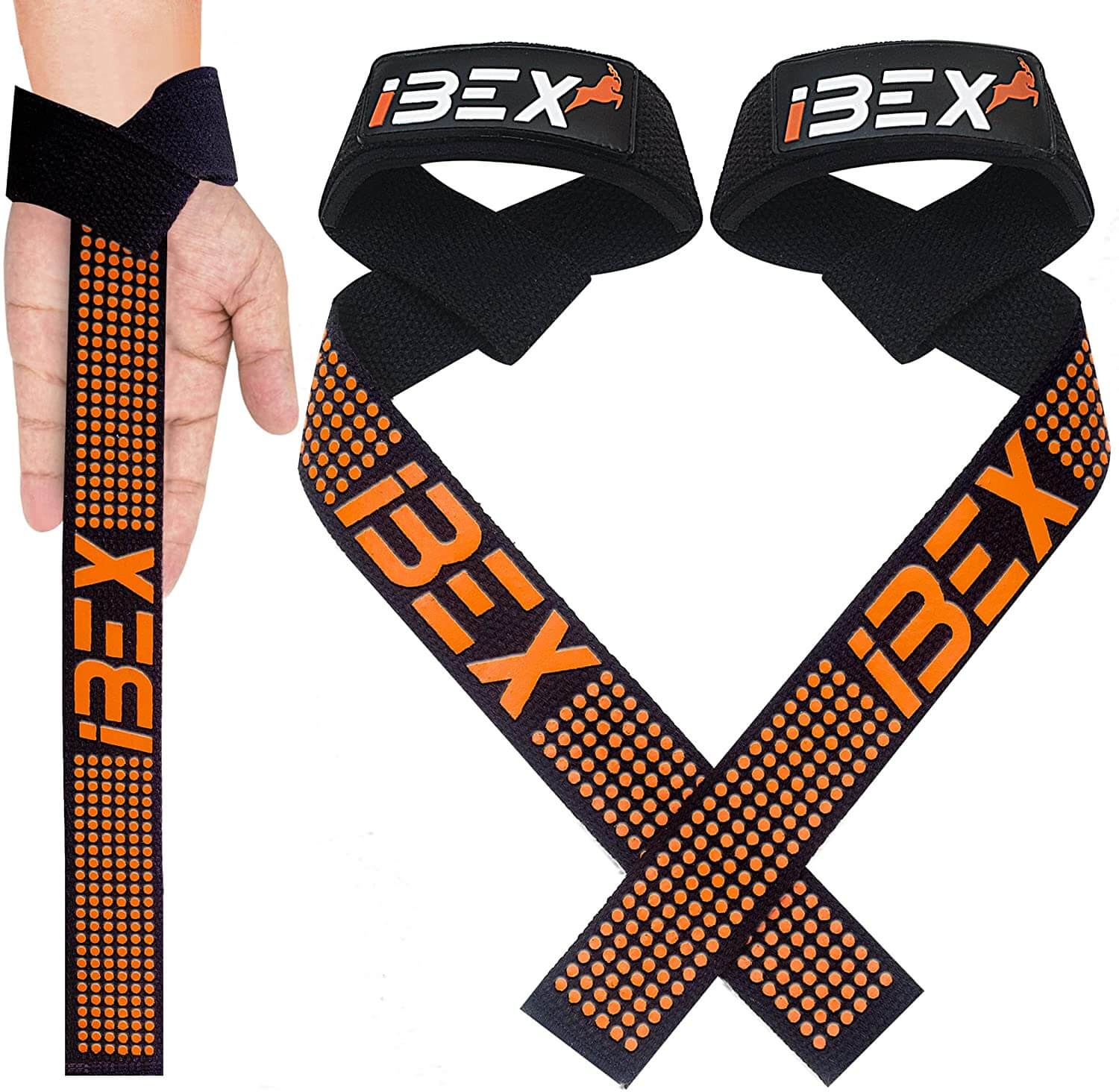 IBEX Weight Lifting Straps with Padded Wrist Support