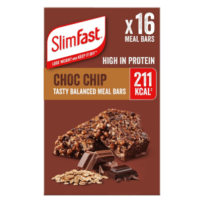 SlimFast High in Protein Meal Bars Choc Chip 16x60g – תמונה 1