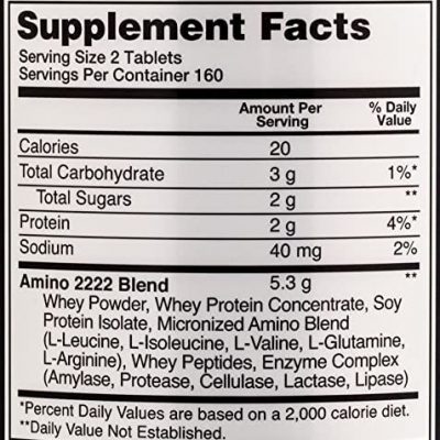 Optimum Nutrition Superior Amino 2222 160 Tablets – תמונה 2
