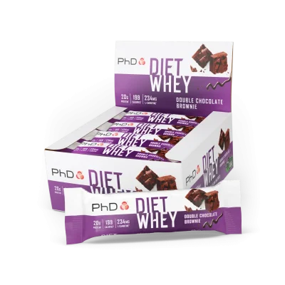 PhD Diet Protein Whey Bar 12X65G Double Chocolate – תמונה 1