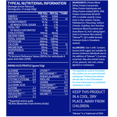 USN Core Serie 100% Premium Whey 908g – תמונה 2