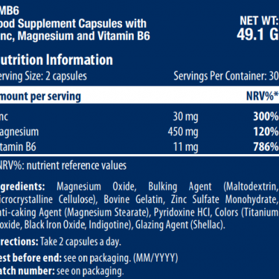 SciTec ZMB6 60 Caps – תמונה 2