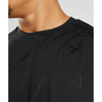 Gym Shark Power Short Sleeve Crew Black – תמונה 3