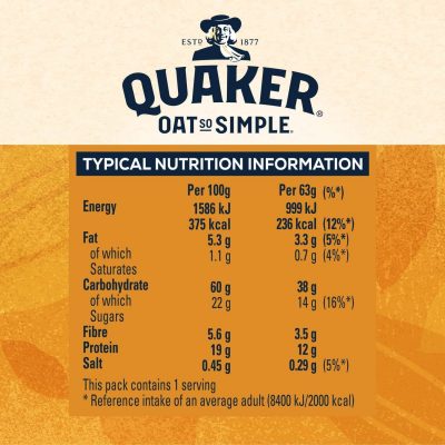 Quaker Oat So Simple Protein Golden Syrup Porridge Pot 63g – תמונה 2