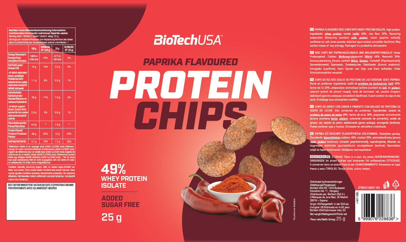Protein Chips, 25g, Paprika B