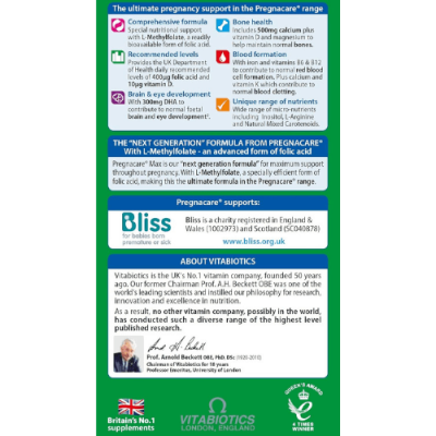 ⁦Vitabiotics Pregnacare Max 84 Tablets⁩ – תמונה ⁦4⁩