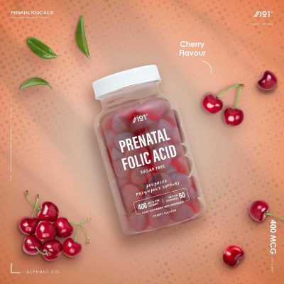 ⁦Alpha01 Prenatal Folic Acid 60 Gummies Cherry Flavor⁩ – תמונה ⁦3⁩