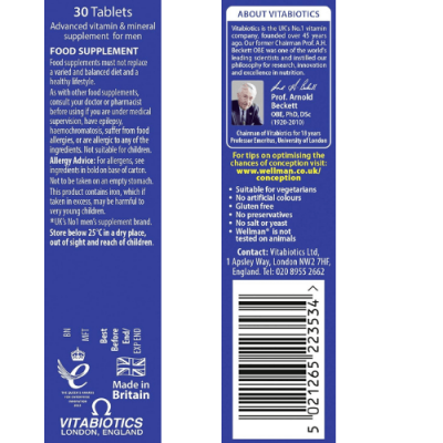 ⁦Vitabiotics Wellman Conception 30 Tablets⁩ – תמונה ⁦3⁩