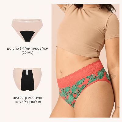 ⁦Modibodi Sensual Hi-Waist Bikini Heavy Overnight Absorbency Period Panties⁩ – תמונה ⁦4⁩