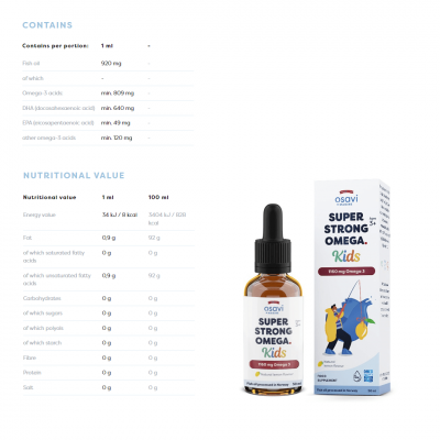 ⁦Osavi Super Strong DHA Kids natural lemon flavour 50 ml⁩ – תמונה ⁦3⁩