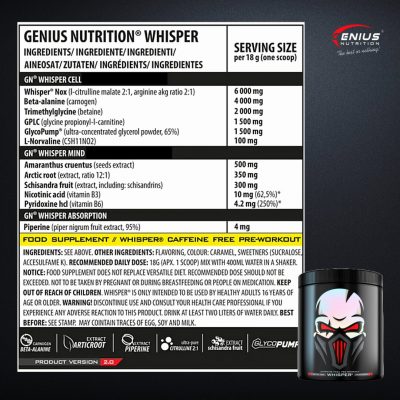 ⁦Genius Nutrition Whisper 400g⁩ – תמונה ⁦3⁩