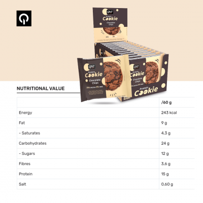 ⁦QNT Protein Cookie 12x60g⁩ – תמונה ⁦3⁩