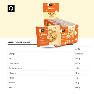 ⁦QNT Protein Cookie 12x60g⁩ – תמונה ⁦4⁩