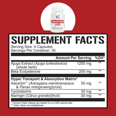 Rich Piana 5% Nutrition Turkesterone 1200 120 caps – תמונה 3